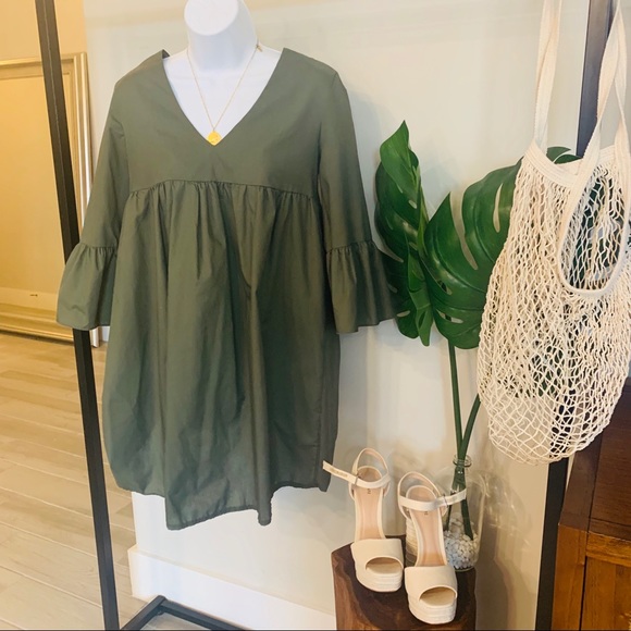 💙2 for $45💙 Olive Baby Doll Dress - Picture 7 of 9